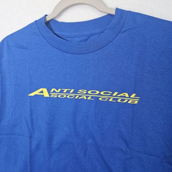 Anti Social Social Club ASSC Royal Blue Fork Tee Shirt Men Size Small NEW - Picture 4 of 8